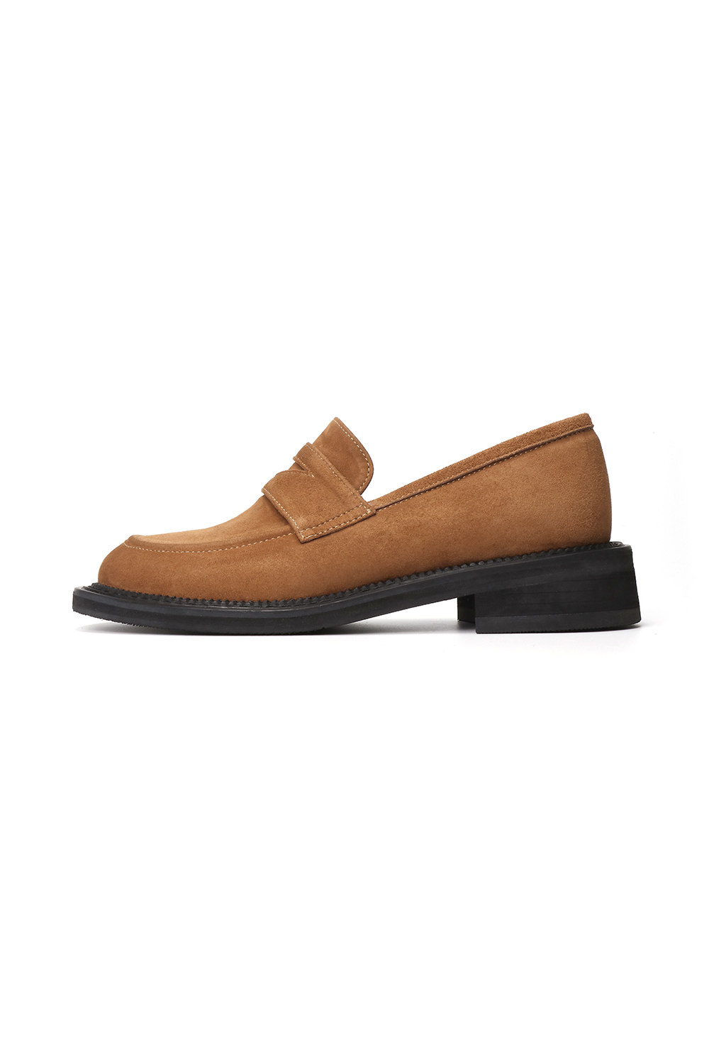 MANDY ROUND PENNY LOAFER [CAMEL SUEDE]