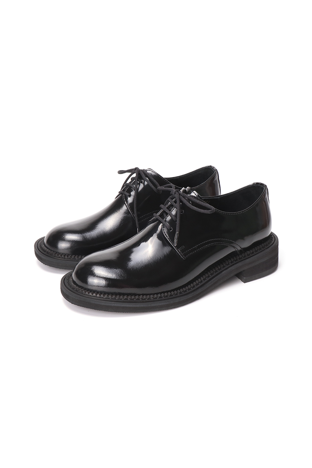 MALO ROUND DERBY SHOES [BLACK]