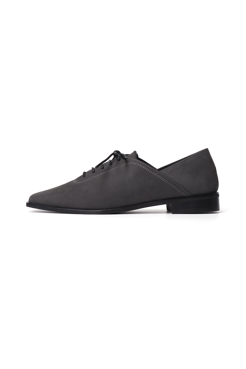 MAZEN SQUARE TOE DERBY SHOES [CHARCOAL]
